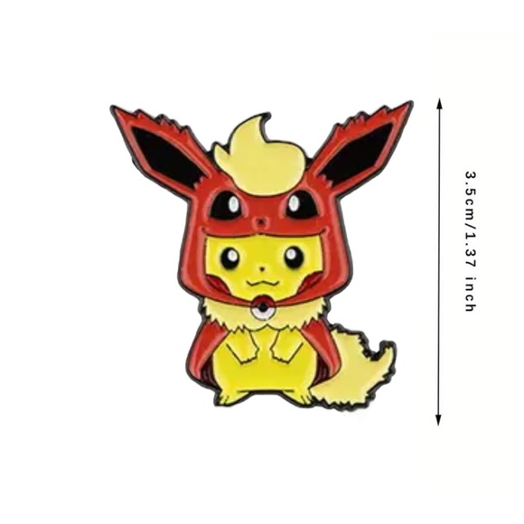 Poncho Pikachu Flareon enamel pin - Picture 2 of 3